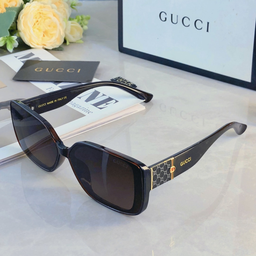 🔥🔥Gucc*欧美潮流方形墨镜女高级感轻奢风时尚百搭网红街拍防晒眼镜