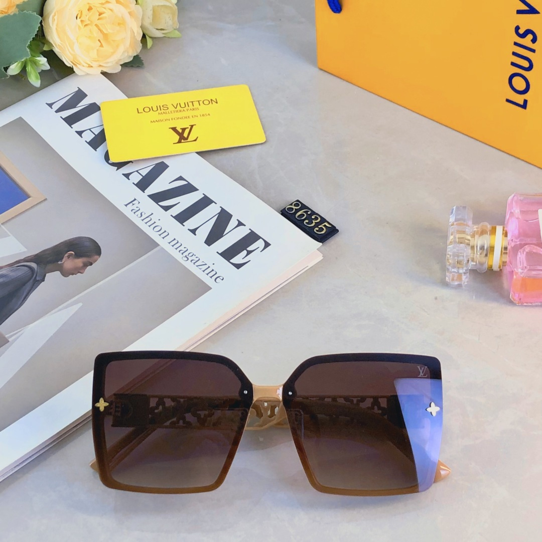 🔥🔥Louis vuitto*2025新款墨镜高清方框气质眼镜网红时尚太阳镜百搭复古