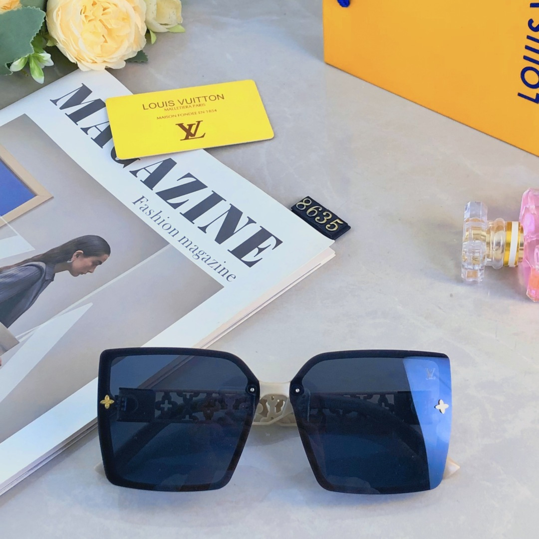 🔥🔥Louis vuitto*2025新款墨镜高清方框气质眼镜网红时尚太阳镜百搭复古
