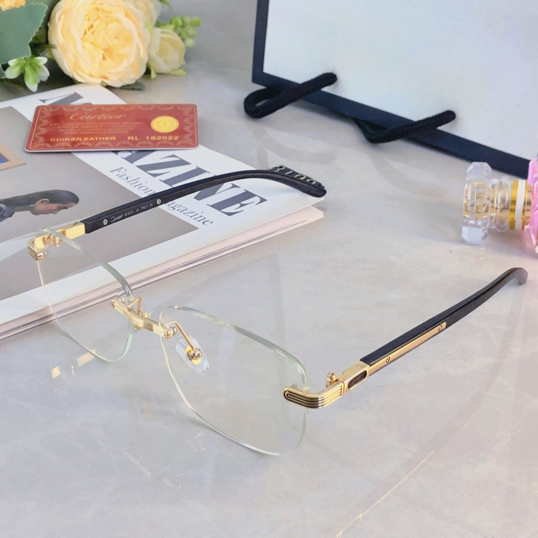 🔥🔥Cartie*2025新款复古无框美式墨镜女街拍时髦简约男士太阳眼镜小窄框潮