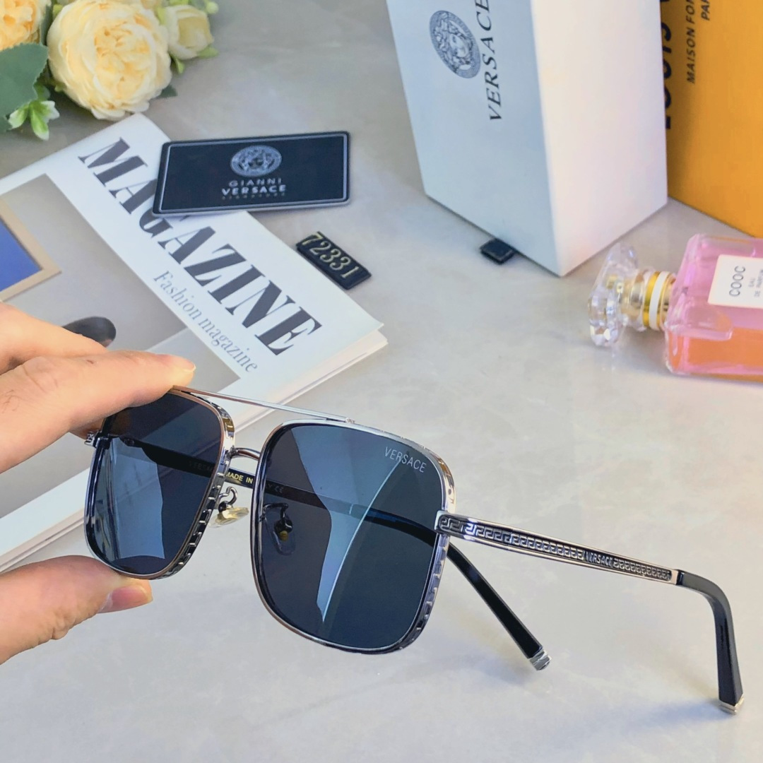 🔥🔥Versac*男士墨镜痞帅复古港风街拍双梁太阳眼镜女开车防紫外线防强光