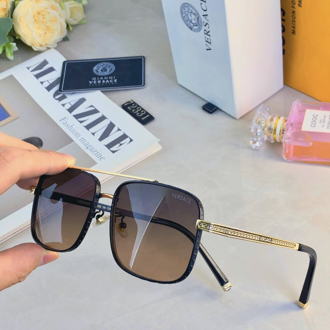 🔥🔥Versac*男士墨镜痞帅复古港风街拍双梁太阳眼镜女开车防紫外线防强光