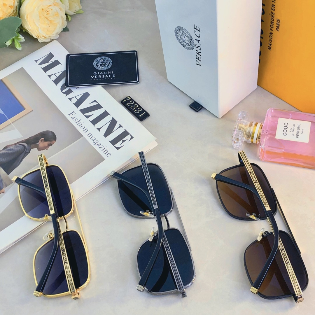 🔥🔥Versac*男士墨镜痞帅复古港风街拍双梁太阳眼镜女开车防紫外线防强光