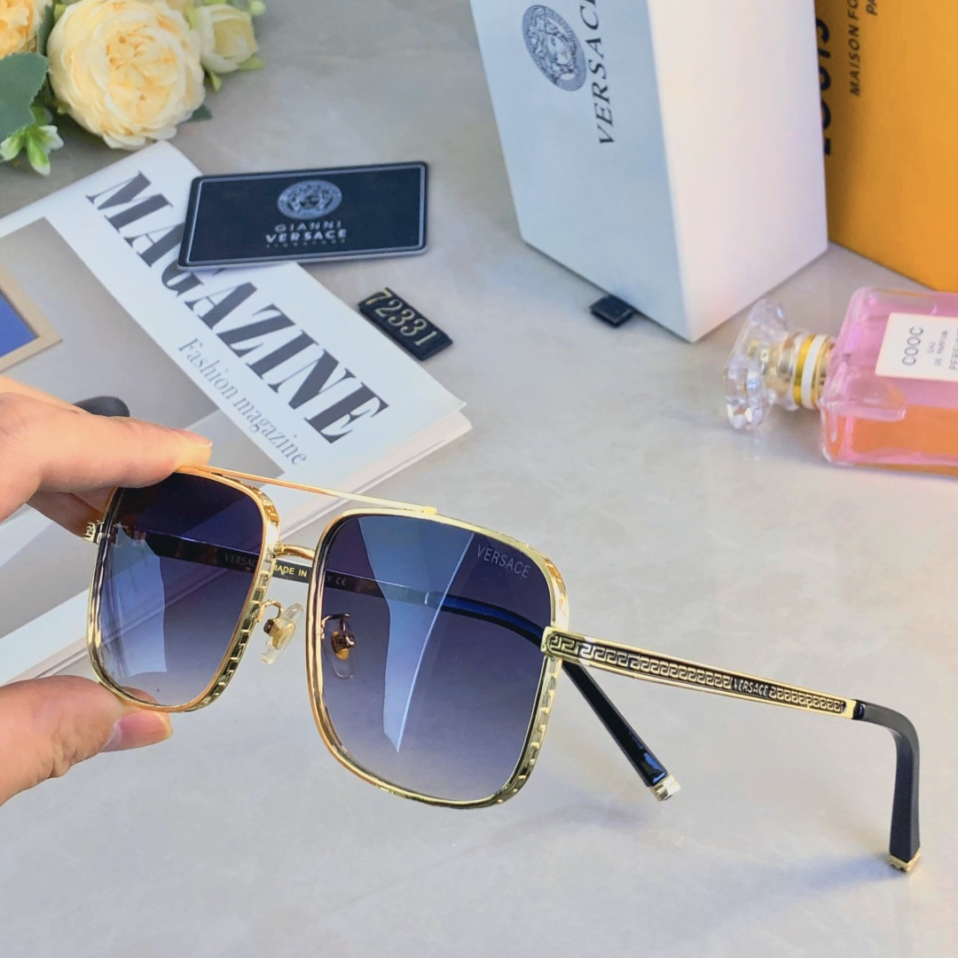 🔥🔥Versac*男士墨镜痞帅复古港风街拍双梁太阳眼镜女开车防紫外线防强光