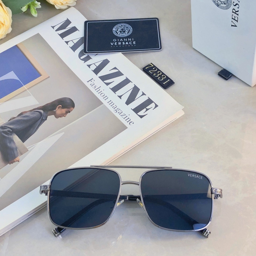 🔥🔥Versac*男士墨镜痞帅复古港风街拍双梁太阳眼镜女开车防紫外线防强光