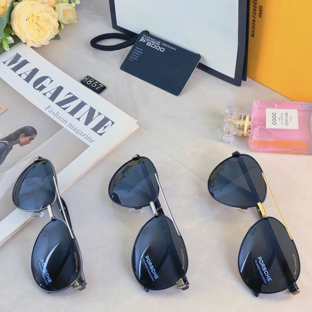 🔥🔥Porsch*墨镜男款2025新款潮流帅气蛤蟆镜防紫外线防晒偏光太阳眼镜高级感
