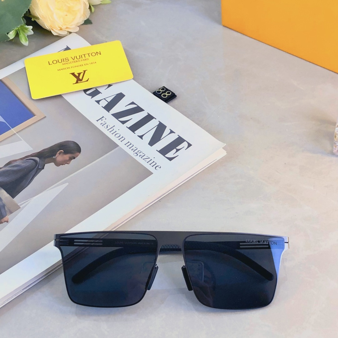 🔥🔥Louis vuitto*2025新款尼龙偏光太阳眼镜潮无螺丝开车时尚简约舒适轻男士渐变色