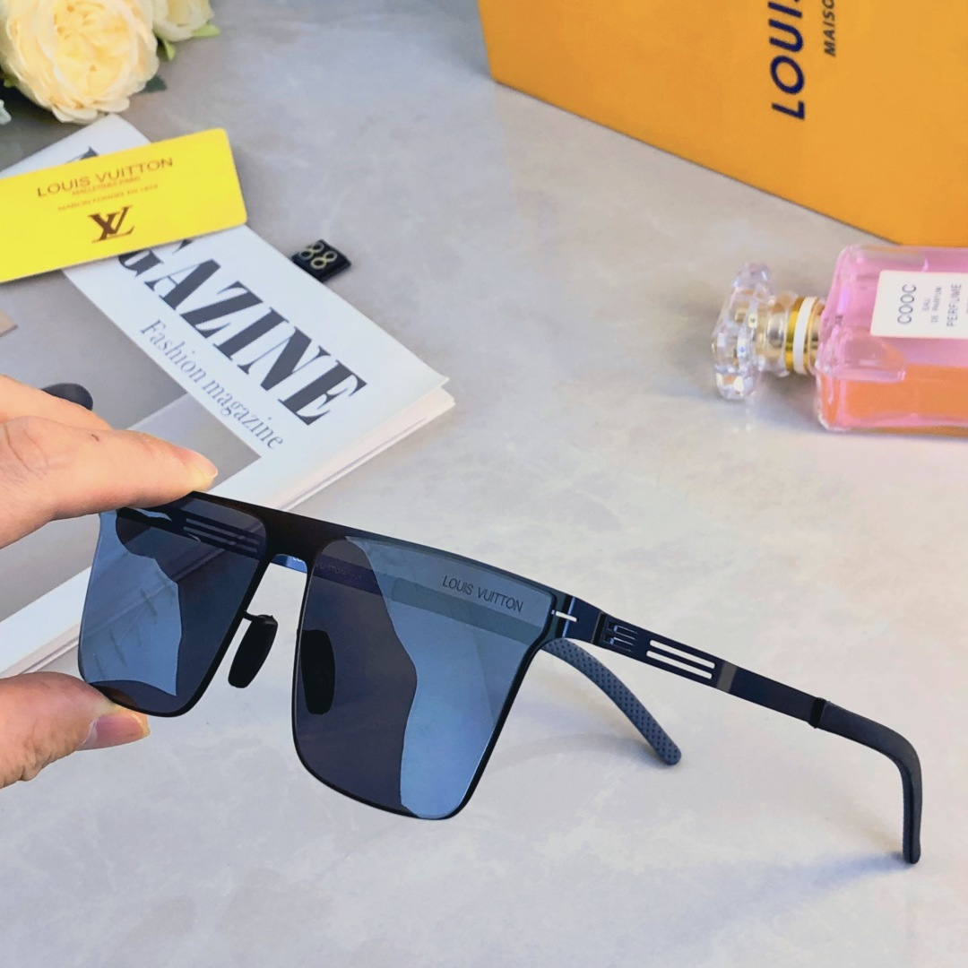 🔥🔥Louis vuitto*2025新款尼龙偏光太阳眼镜潮无螺丝开车时尚简约舒适轻男士渐变色