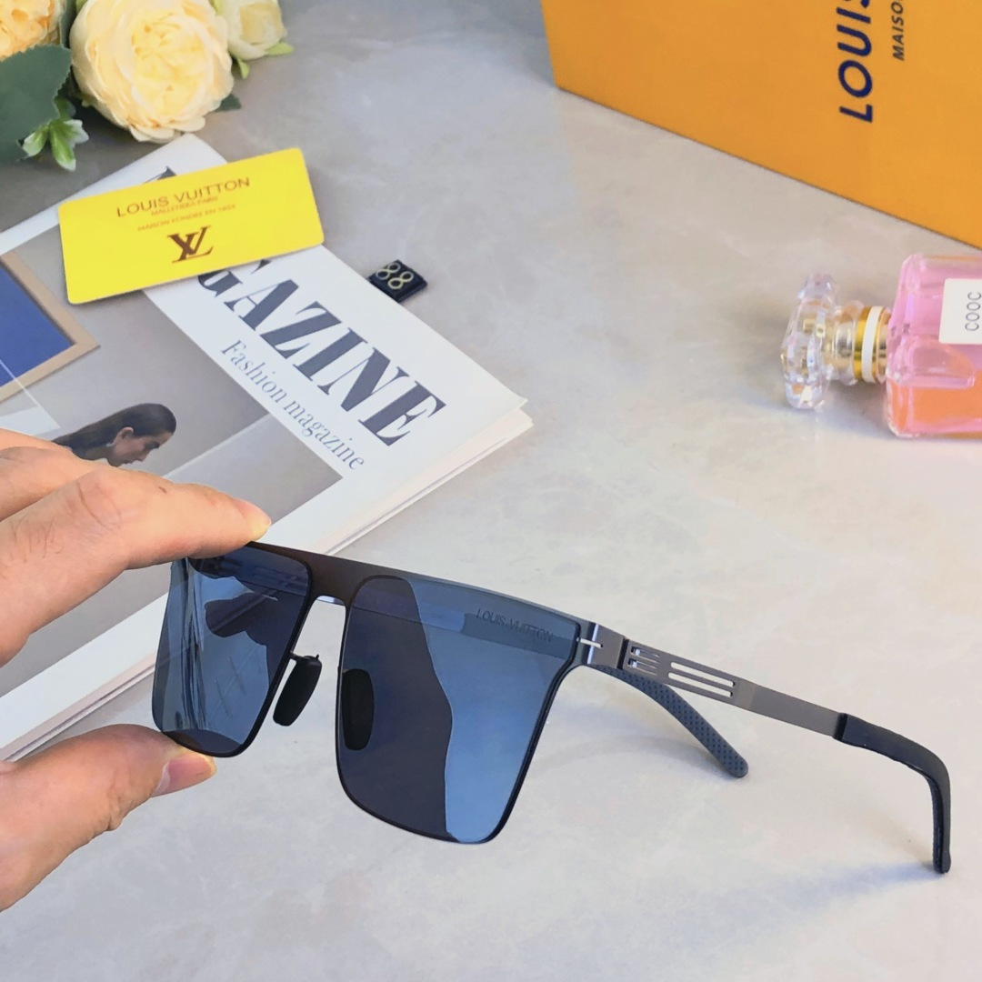 🔥🔥Louis vuitto*2025新款尼龙偏光太阳眼镜潮无螺丝开车时尚简约舒适轻男士渐变色