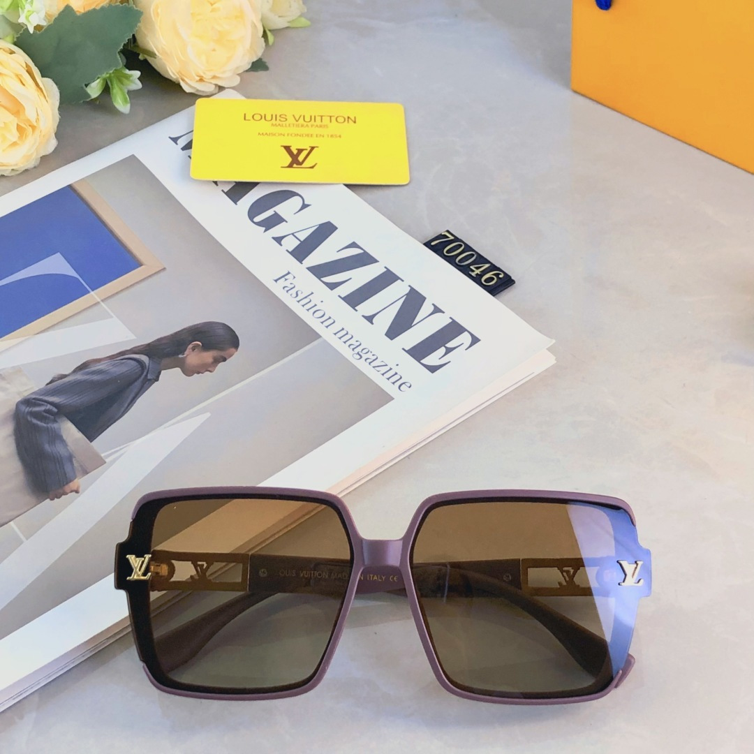 🔥🔥Louis vuitto*2025新款女士太阳镜欧美时尚百搭复古墨镜防紫外线遮阳太阳眼镜