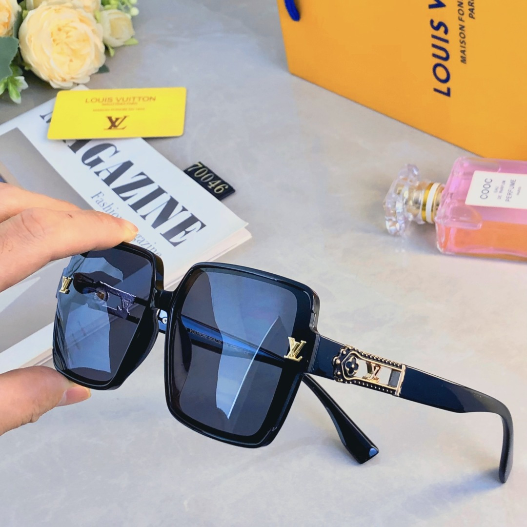 🔥🔥Louis vuitto*2025新款女士太阳镜欧美时尚百搭复古墨镜防紫外线遮阳太阳眼镜