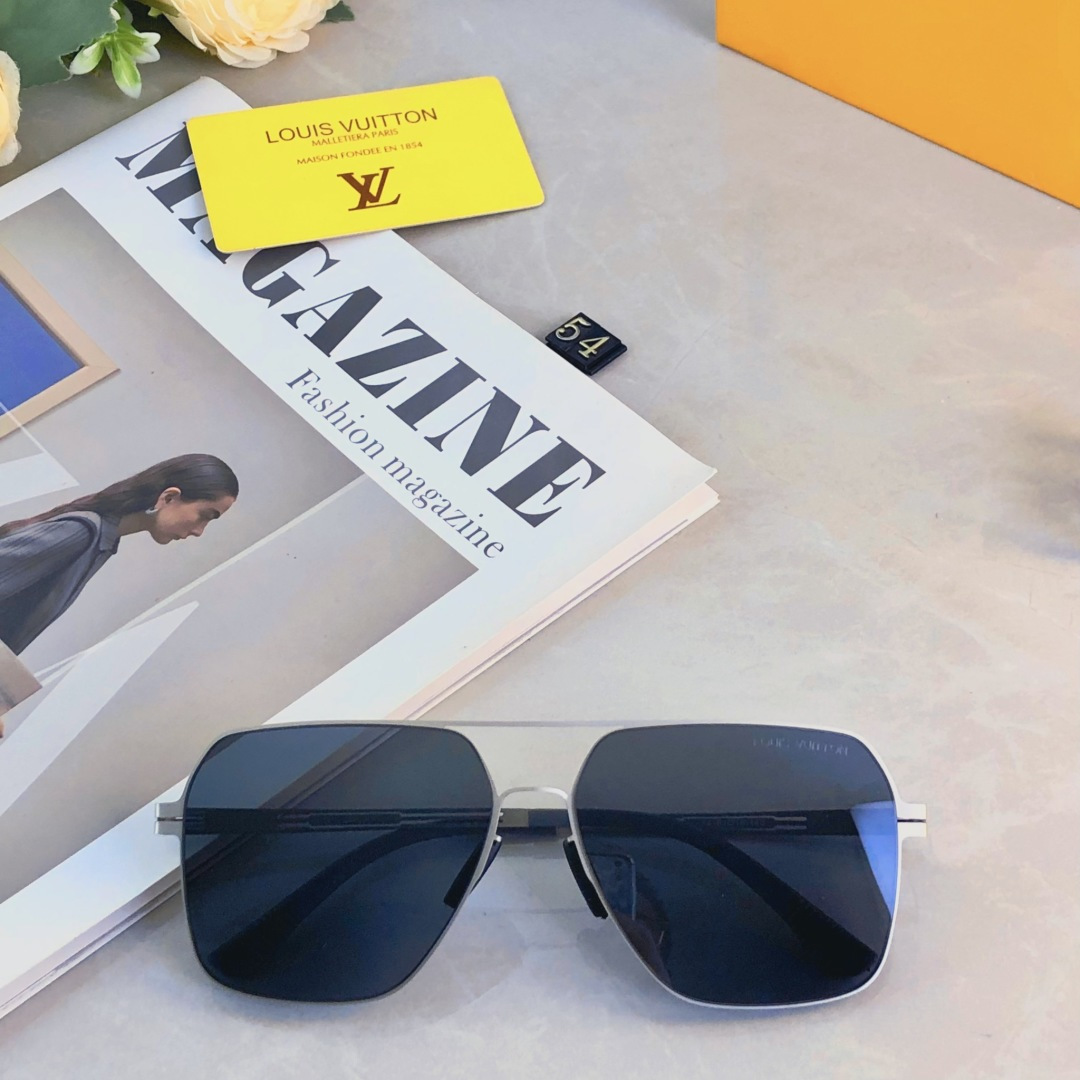 🔥🔥Louis vuitto*双梁无螺丝男士偏光太阳镜超轻高级感太阳眼镜遮阳大框墨镜