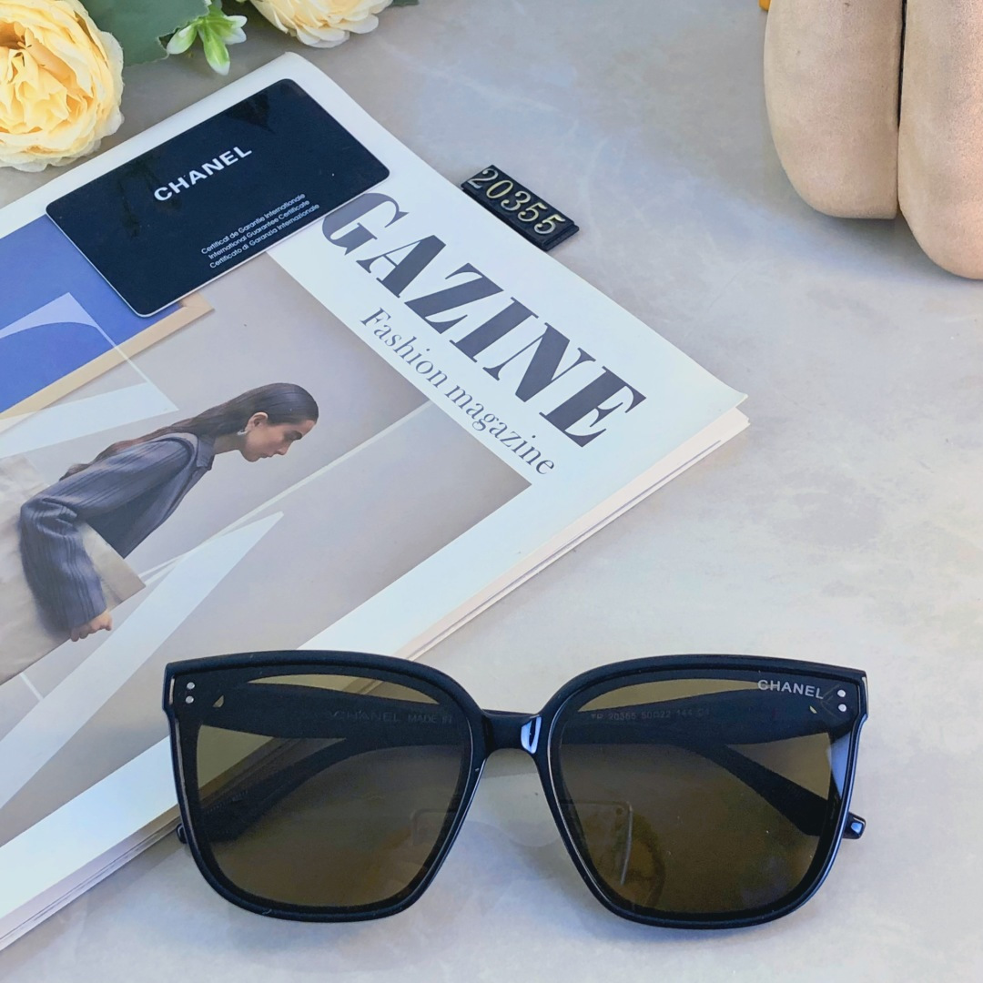 🔥🔥Chane*墨镜2025新款高级感ins复古时尚偏光猫眼太阳镜男防晒防紫外线