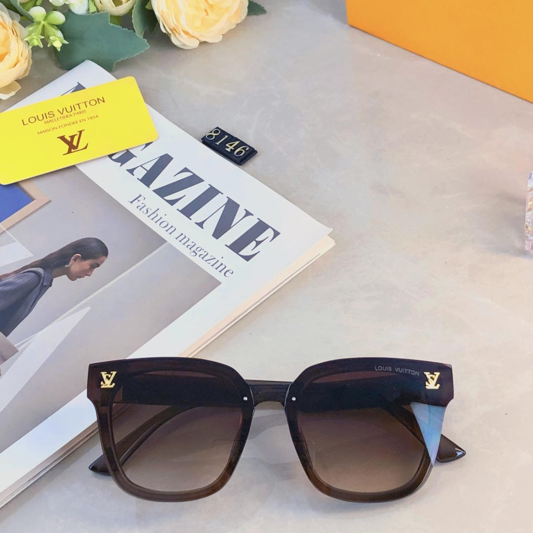 🔥🔥Louis vuitto*复古大框ins墨镜 女韩版潮网红大脸圆脸街拍眼镜太阳眼镜