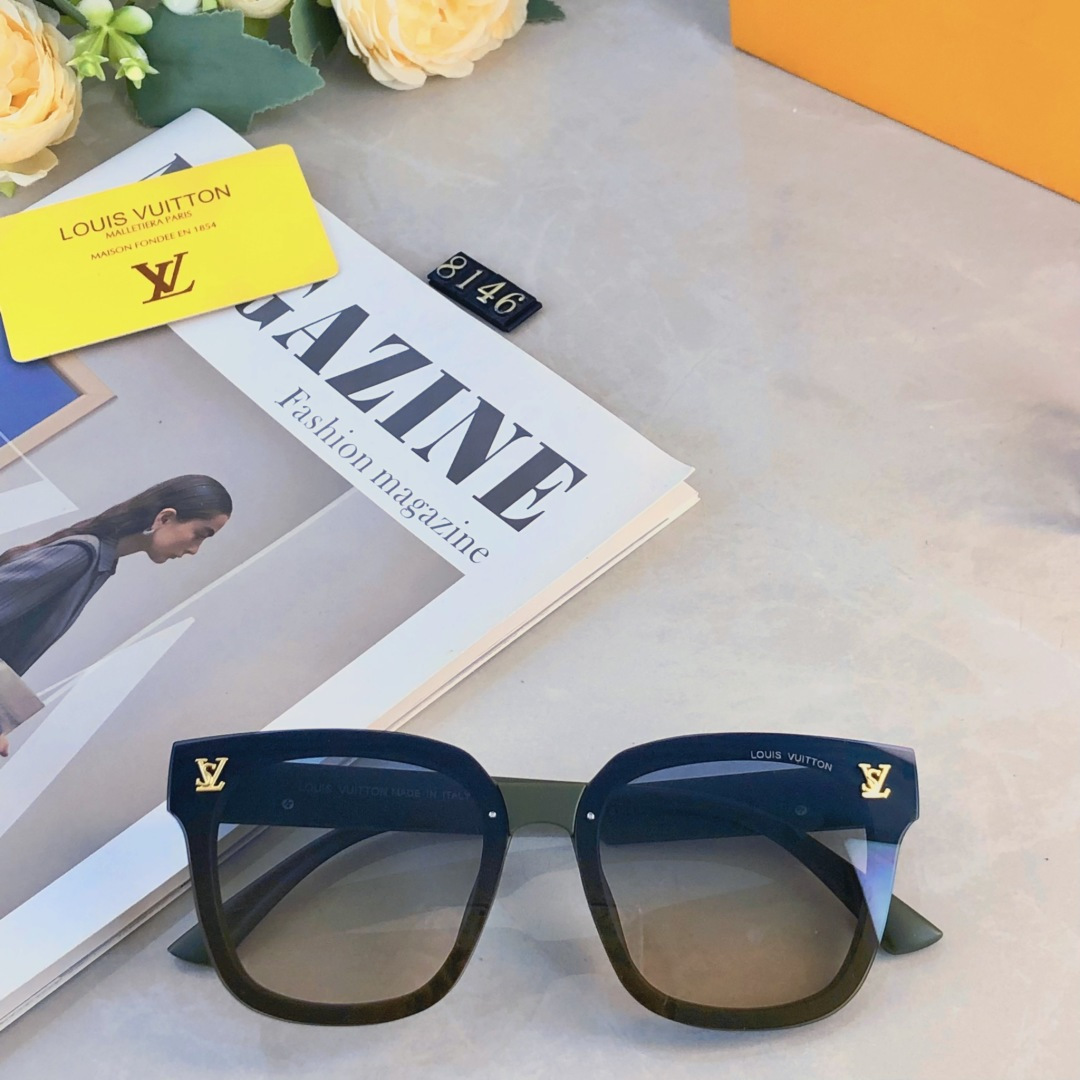 🔥🔥Louis vuitto*复古大框ins墨镜 女韩版潮网红大脸圆脸街拍眼镜太阳眼镜