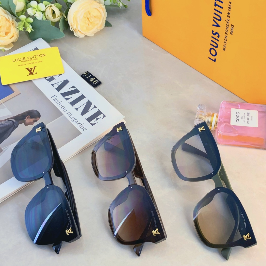 🔥🔥Louis vuitto*复古大框ins墨镜 女韩版潮网红大脸圆脸街拍眼镜太阳眼镜