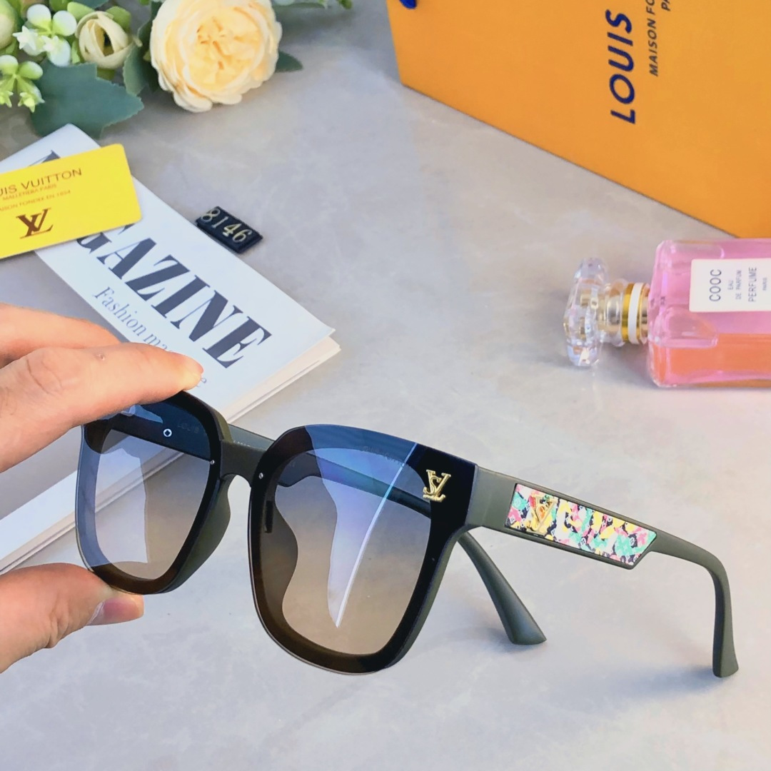 🔥🔥Louis vuitto*复古大框ins墨镜 女韩版潮网红大脸圆脸街拍眼镜太阳眼镜