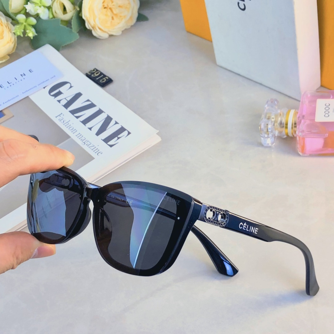 🔥🔥Celin*欧美方框高级感墨镜女时尚复古网红街拍显瘦遮阳太阳眼镜