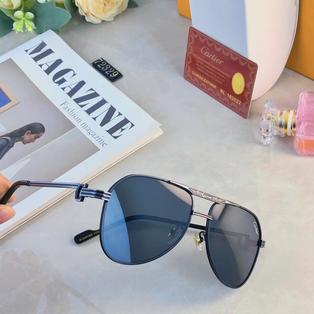 🔥🔥Cartie*2025新款金属墨镜时尚凹造型街拍防紫外线太阳镜