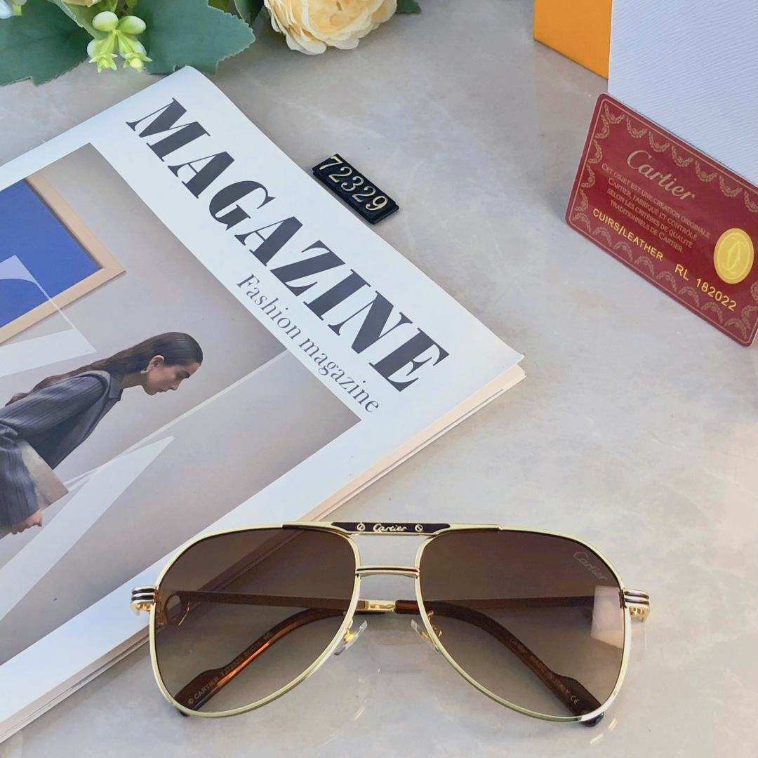 🔥🔥Cartie*2025新款金属墨镜时尚凹造型街拍防紫外线太阳镜