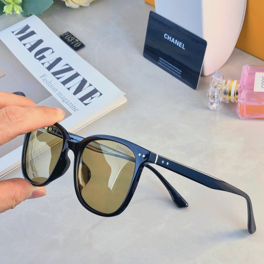 🔥🔥Chane*太阳镜2025新款男士眼镜潮流时尚帅气墨镜女夏网红街拍复古风