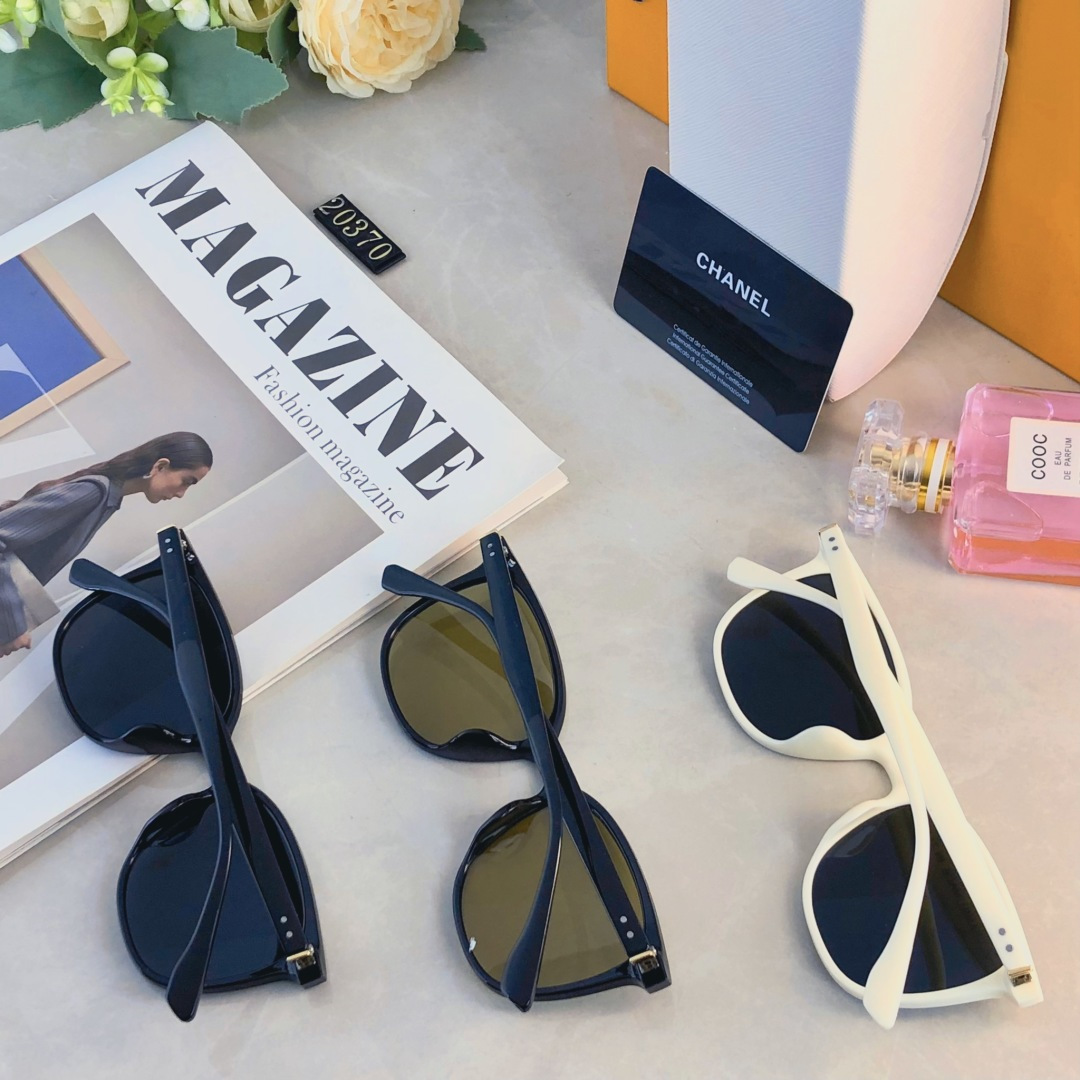🔥🔥Chane*太阳镜2025新款男士眼镜潮流时尚帅气墨镜女夏网红街拍复古风