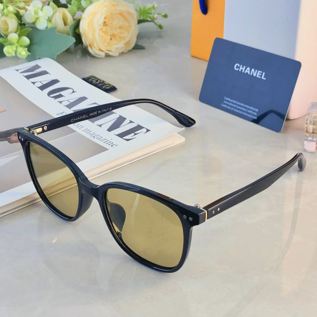 🔥🔥Chane*太阳镜2025新款男士眼镜潮流时尚帅气墨镜女夏网红街拍复古风