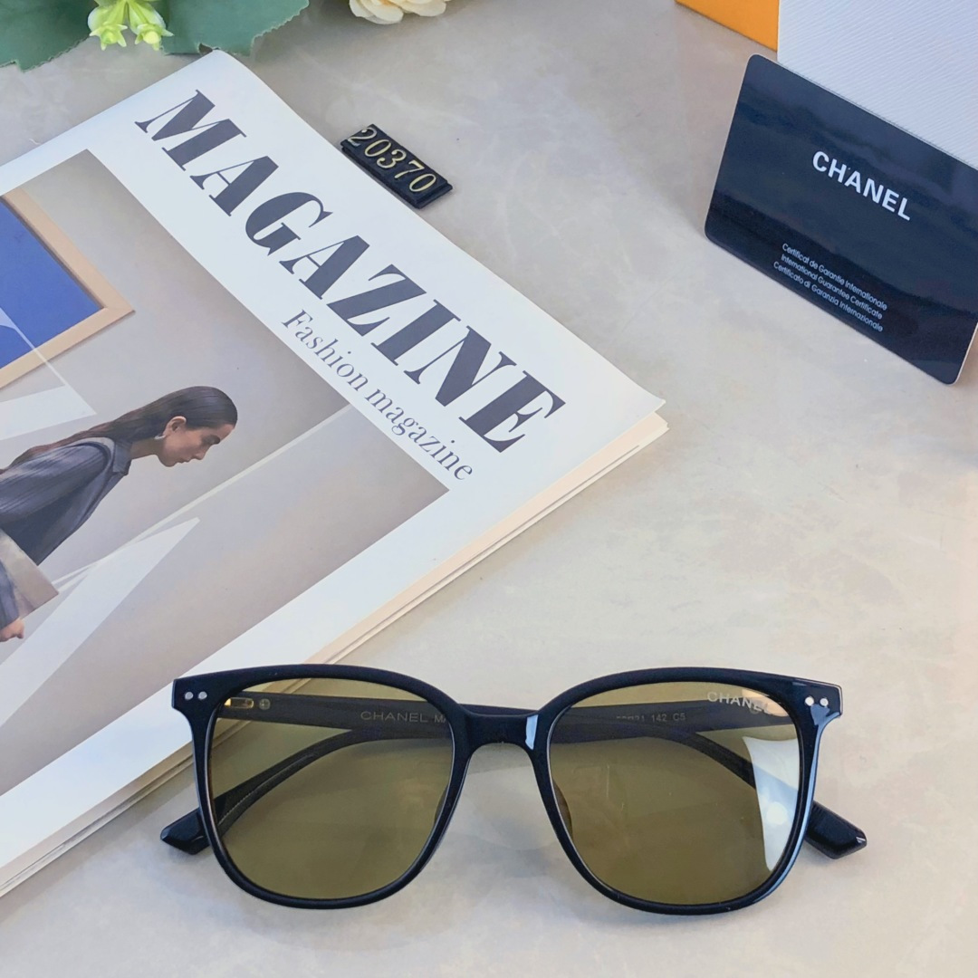 🔥🔥Chane*太阳镜2025新款男士眼镜潮流时尚帅气墨镜女夏网红街拍复古风
