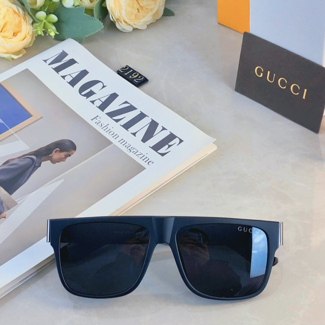 🔥🔥Gucc*2025新款高清偏光墨镜男士开车司机驾驶专用防紫外线太阳镜高级感