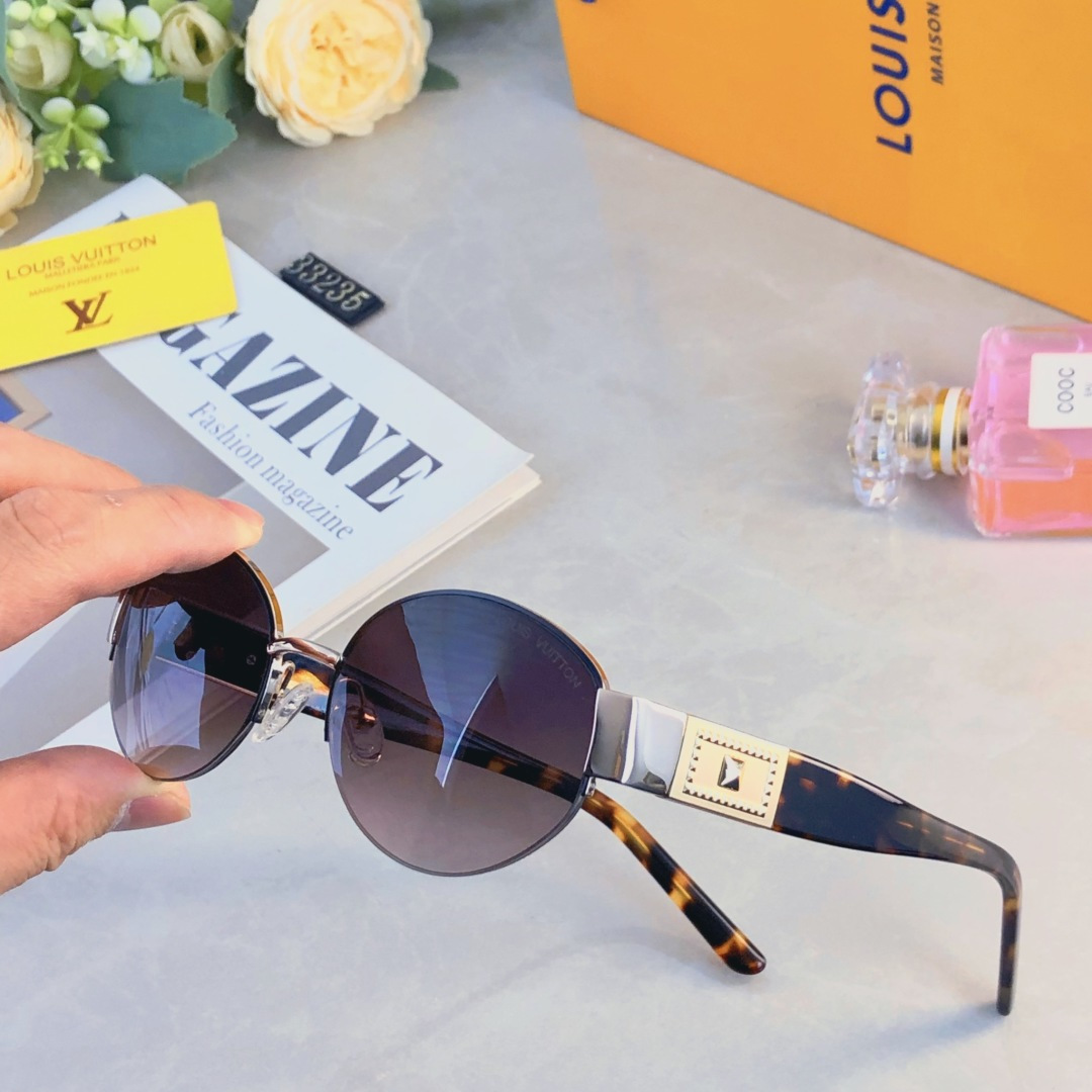 。。Louis vuitto*墨镜女防紫外线复古显瘦辣妹街拍韩版时尚高颜值潮流太阳镜男