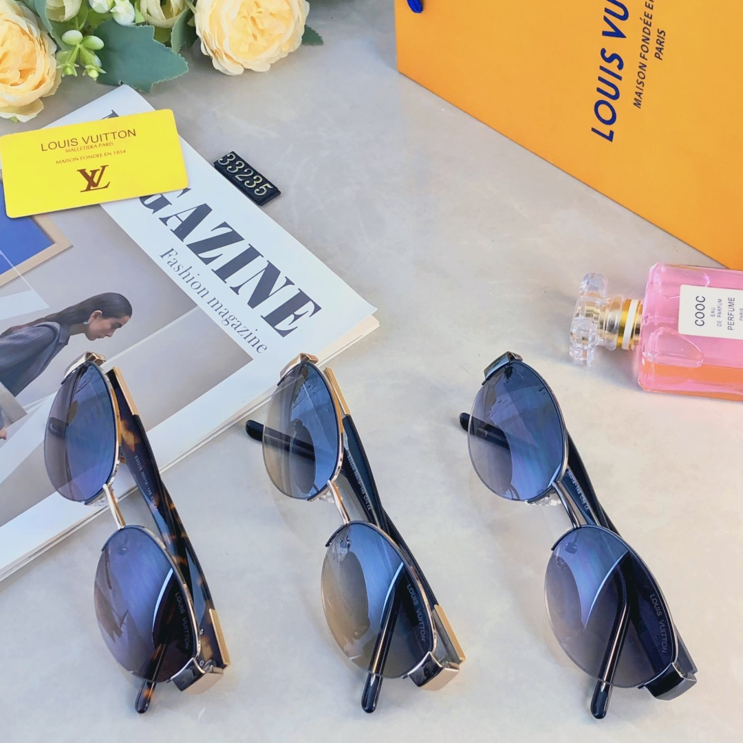 。。Louis vuitto*墨镜女防紫外线复古显瘦辣妹街拍韩版时尚高颜值潮流太阳镜男