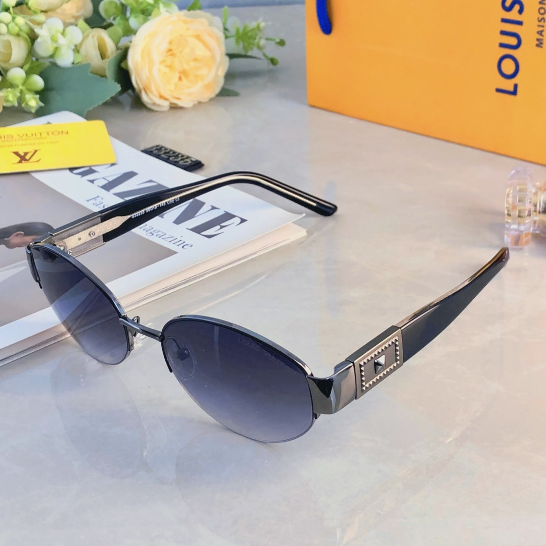 。。Louis vuitto*墨镜女防紫外线复古显瘦辣妹街拍韩版时尚高颜值潮流太阳镜男