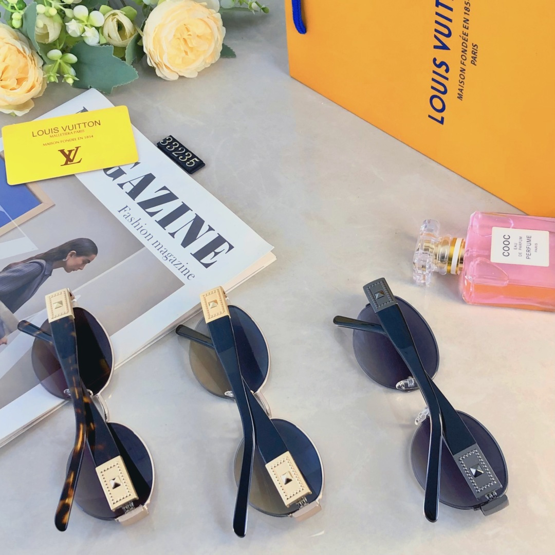 。。Louis vuitto*墨镜女防紫外线复古显瘦辣妹街拍韩版时尚高颜值潮流太阳镜男