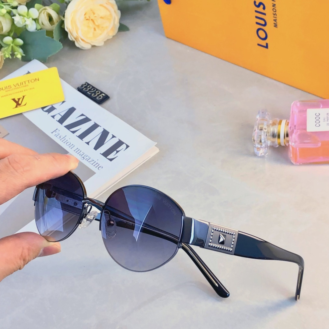 。。Louis vuitto*墨镜女防紫外线复古显瘦辣妹街拍韩版时尚高颜值潮流太阳镜男