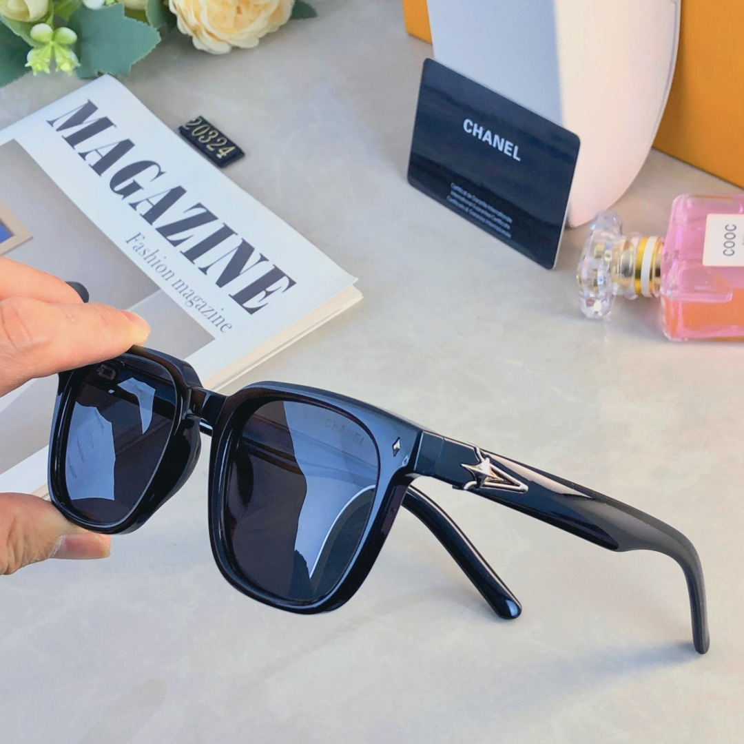 。。Chane*韩版方框多巴胺绿色框墨镜女款潮高级感甜妹凹造型拍照太阳眼镜