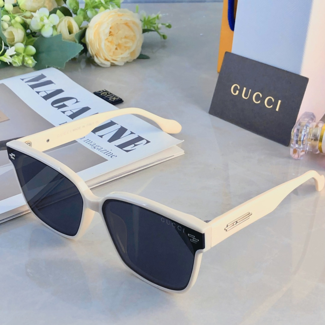 。。Gucc*墨镜情侣款旅游百搭方形太阳镜男女款防紫外线2025新款潮