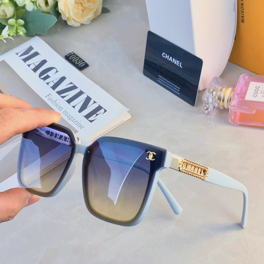 。。Chane*韩版潮流圆脸大框显瘦女防紫外线高清遮阳街拍百搭太阳镜