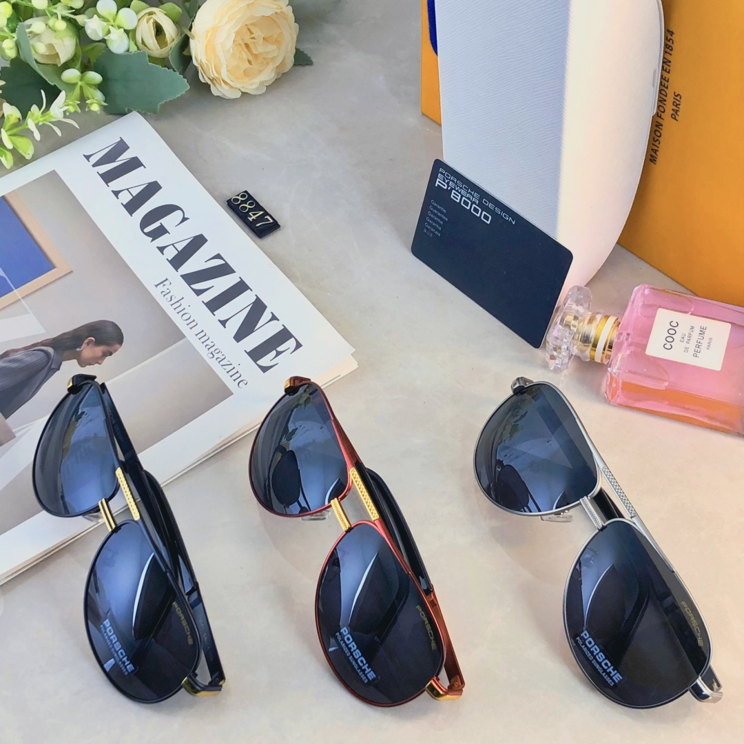 。。Porsch*2025保时捷汽车男士复古偏光太阳镜欧美潮流新款驾驶墨镜开车眼镜