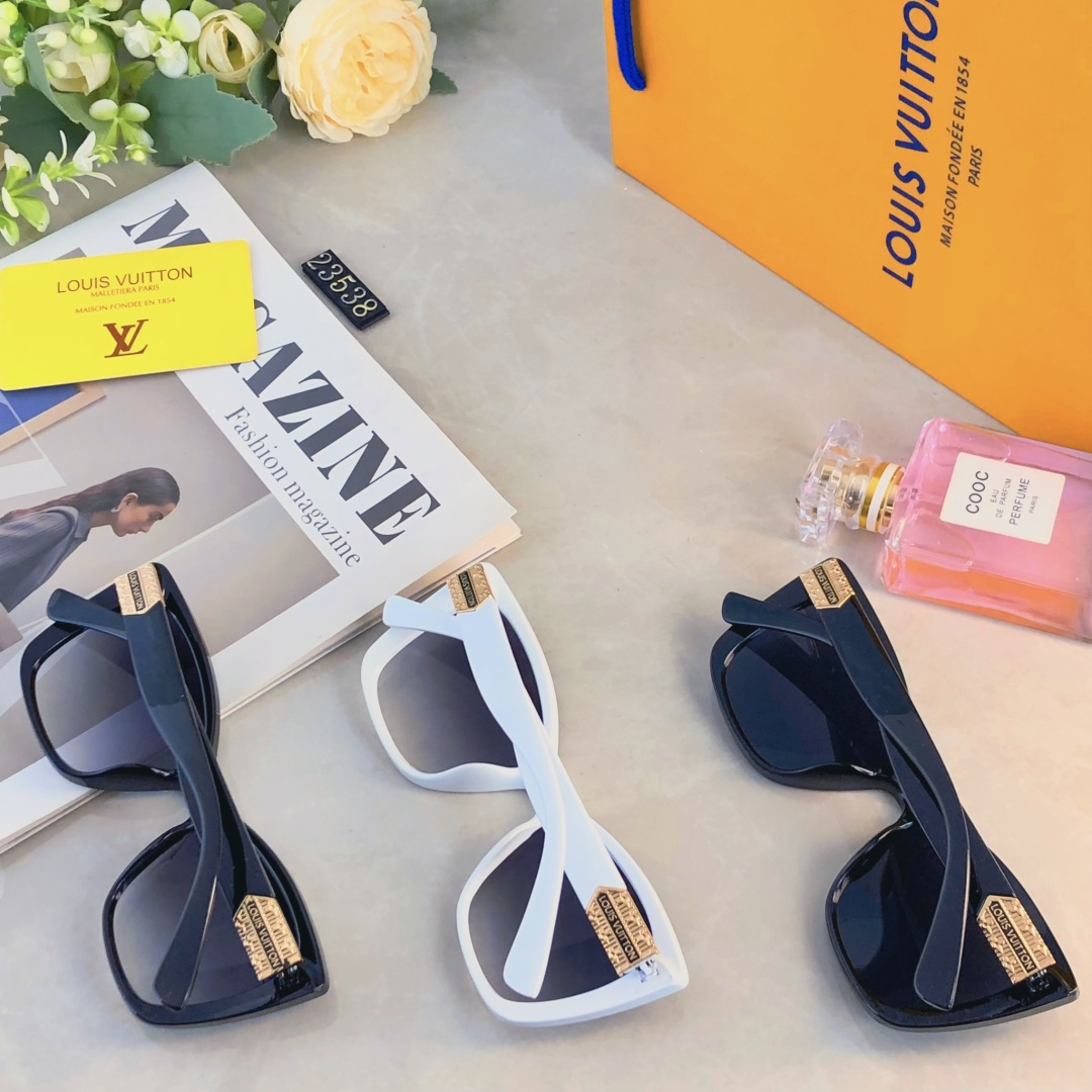 。。Louis vuitto*韩版时尚大框太阳眼镜高级感方形通勤百搭防紫外线防晒墨镜