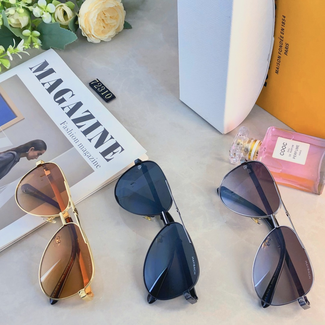 。。Maybac*欧美时尚眼镜防晒墨镜太阳眼镜经典款金属双梁飞行员蛤蟆