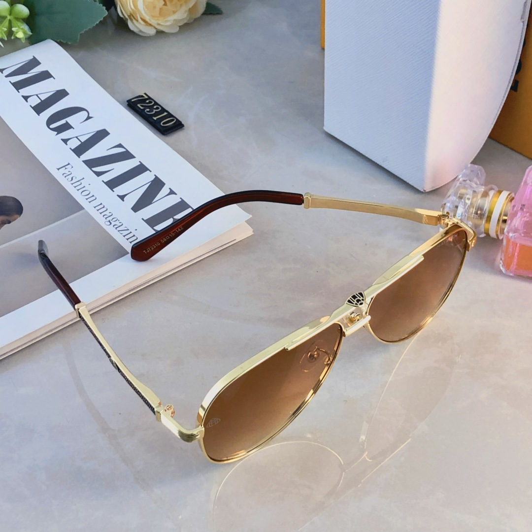 。。Maybac*欧美时尚眼镜防晒墨镜太阳眼镜经典款金属双梁飞行员蛤蟆