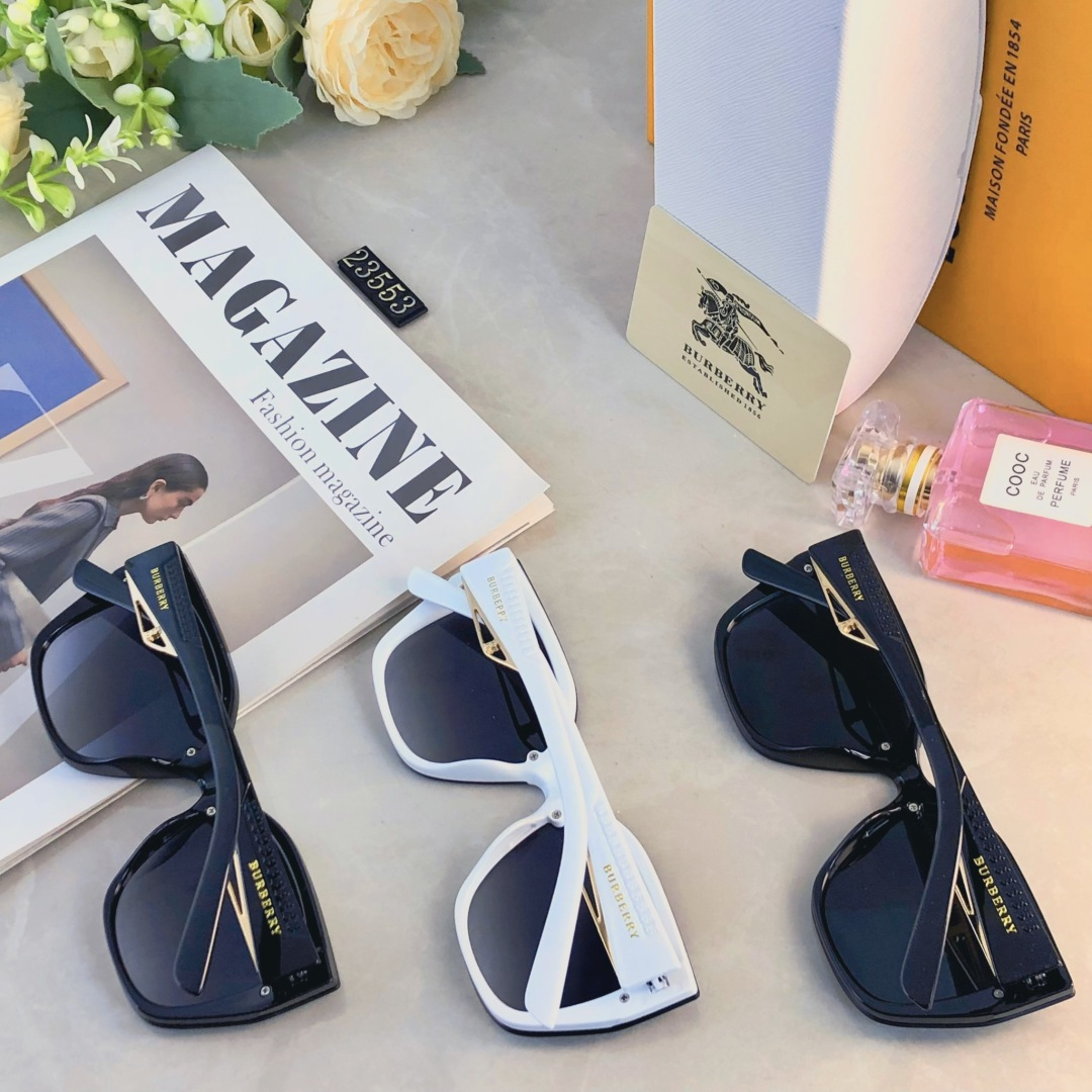 。。Burberr*新款气质太阳镜时尚大框网红款墨镜百搭太阳眼镜