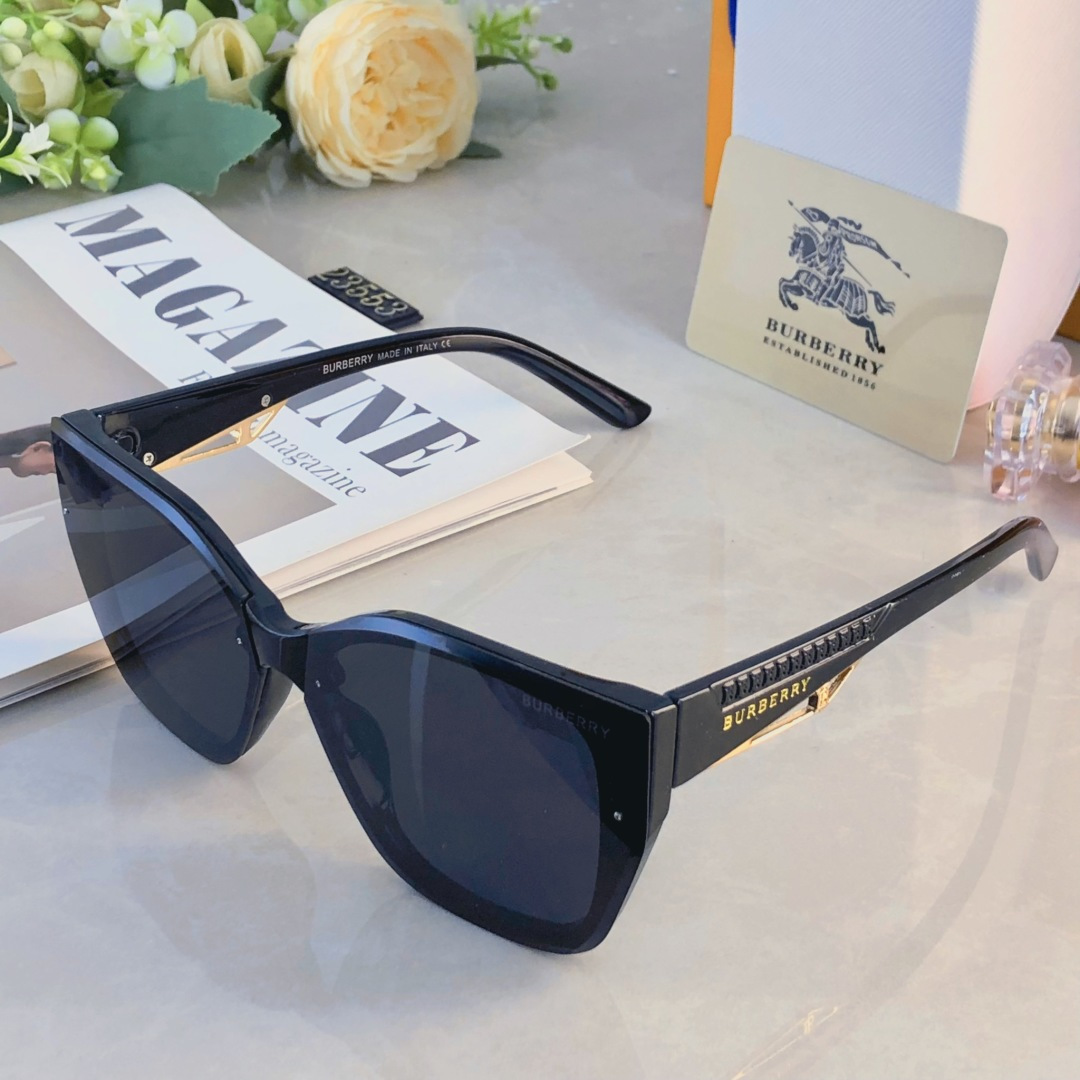 。。Burberr*新款气质太阳镜时尚大框网红款墨镜百搭太阳眼镜