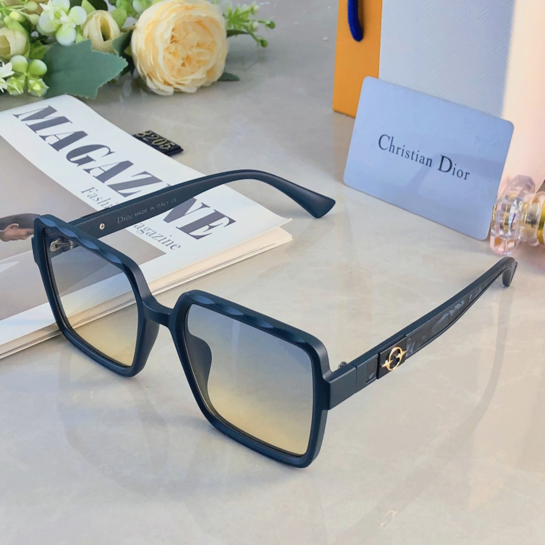 。。Dio*新款太阳镜潮流韩版眼镜防紫外线时尚街拍大框网红方框墨镜