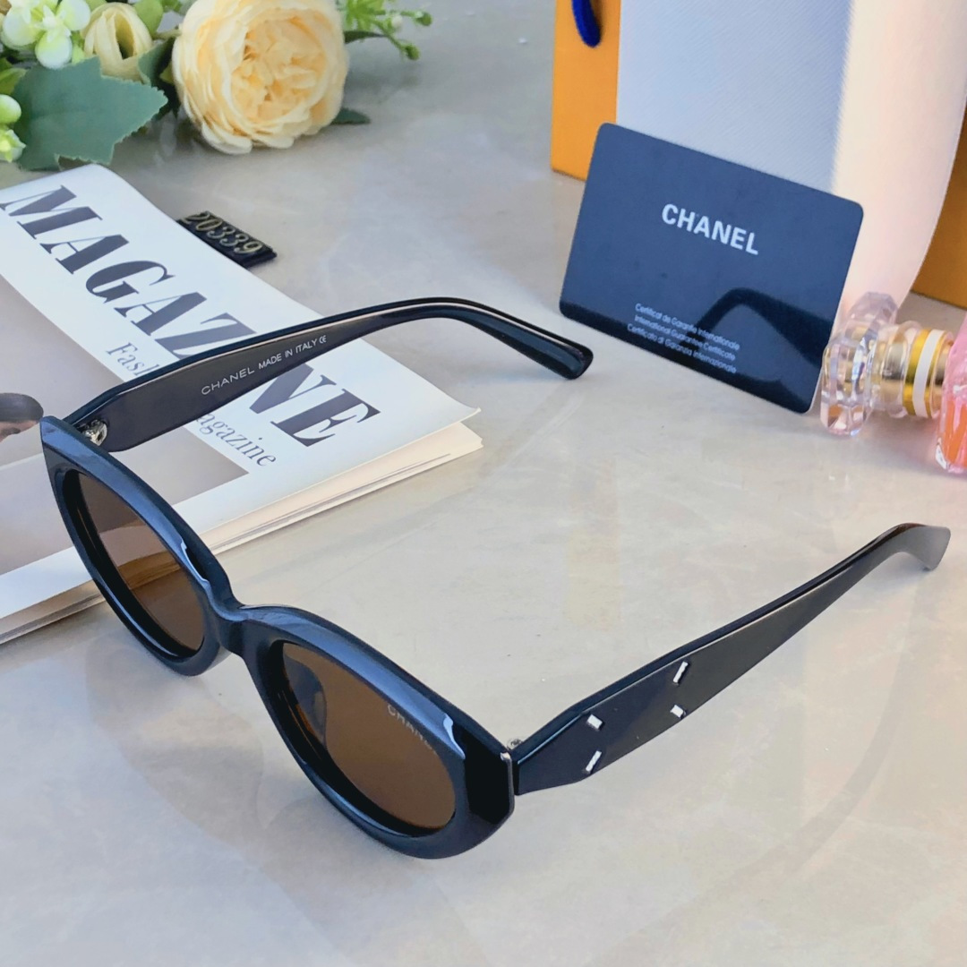 。。Chane*2025新款墨镜女高级感男太阳眼镜墨镜痞帅小框猫眼美式防紫外线