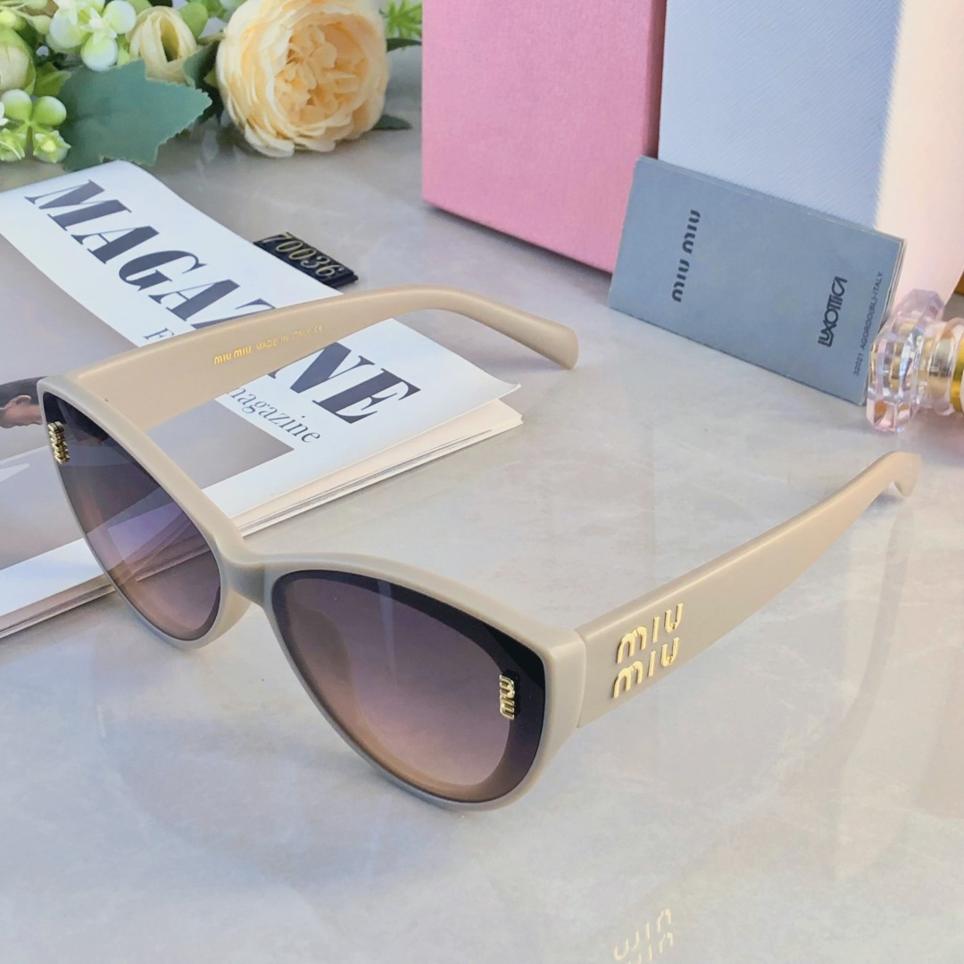 。。miumi*新款欧美大框时尚复古猫眼太阳眼镜潮女网红字母墨镜