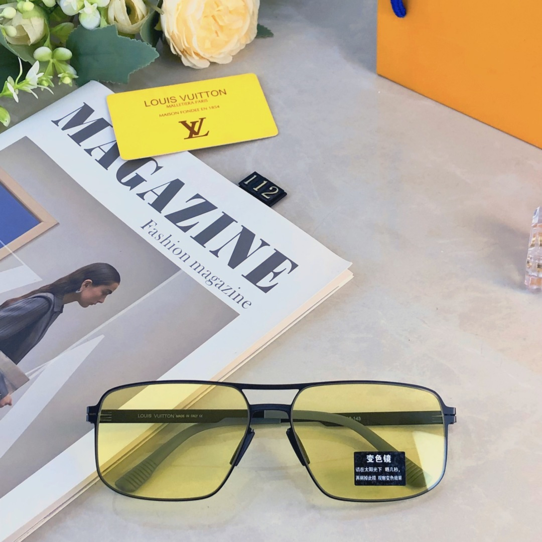 。。Louis vuitto*欧美风金属方框偏光墨镜男高级感痞帅开车防紫外线太阳镜女时尚潮