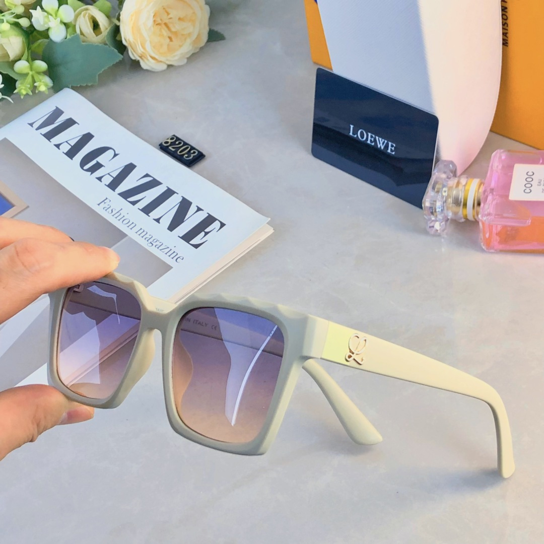 。。Loew*新款复古时髦潮搭高级感遮阳墨镜港风个性街拍防紫外线太阳镜