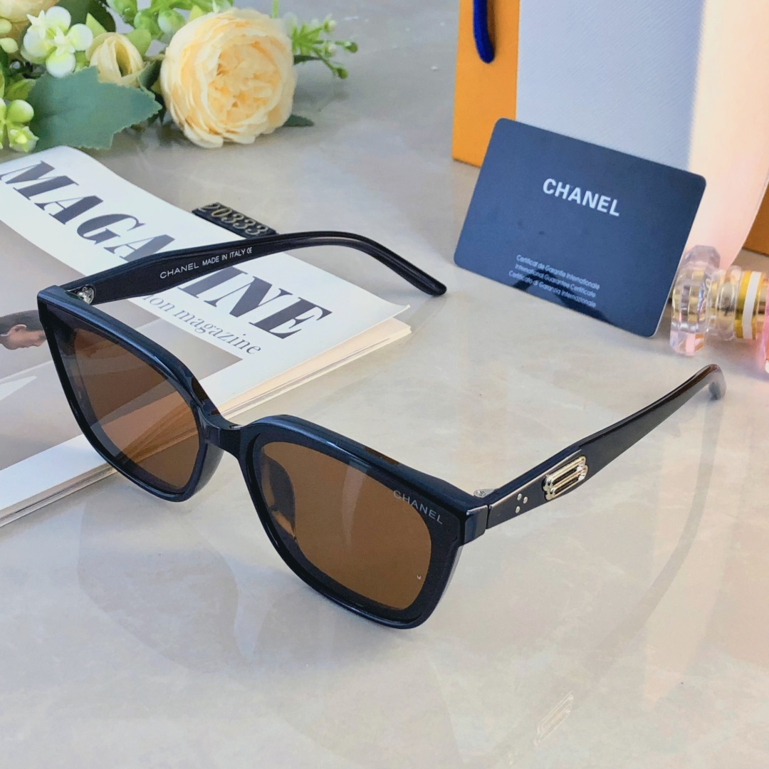 。。Chane*韩版潮女圆脸墨镜欧美街拍网红黑色太阳镜高级感复古男