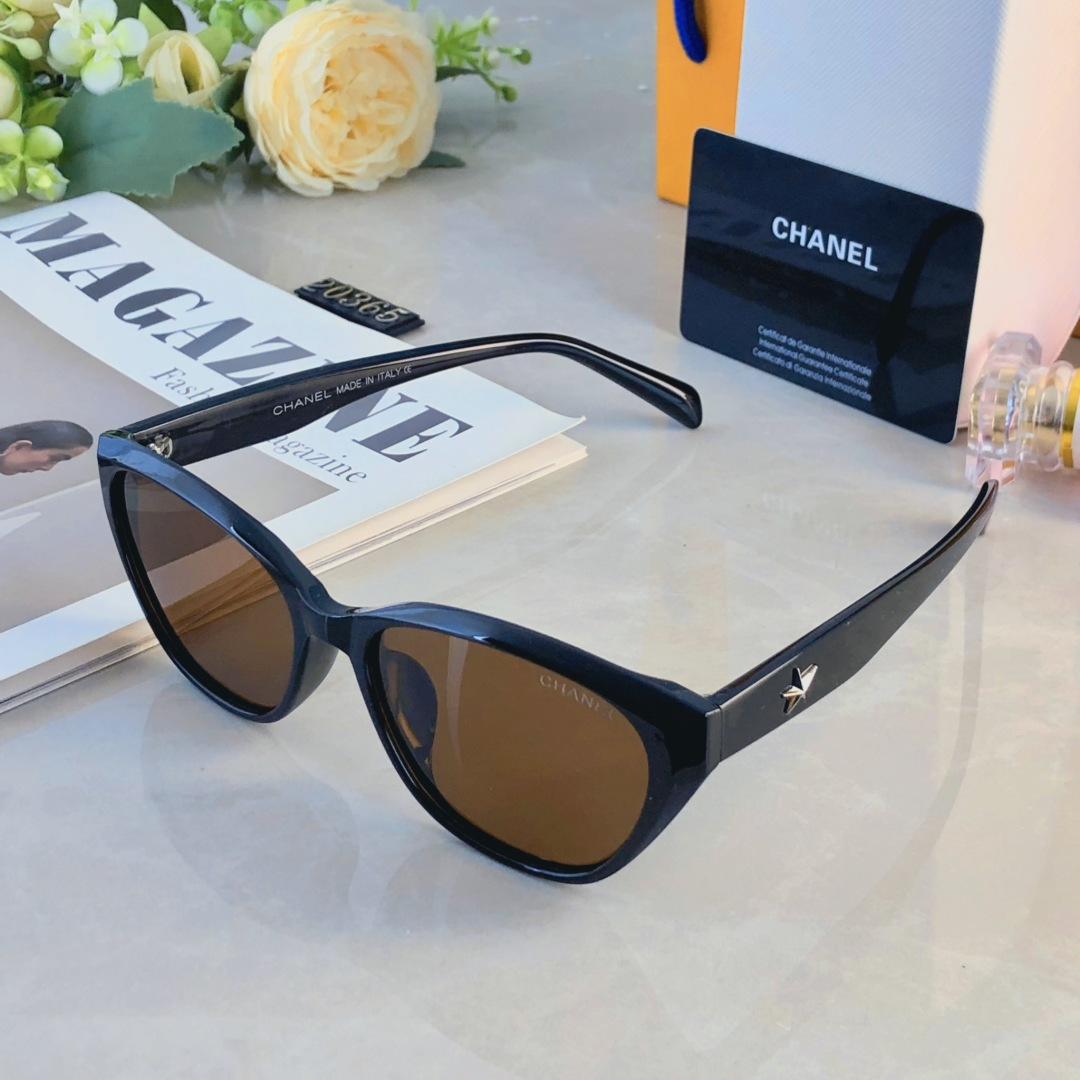 。。Chanel三角猫眼墨镜女款高级感新款窄框小框复古美式辣妹太阳镜眼镜